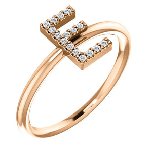 Initial Diamond Ring