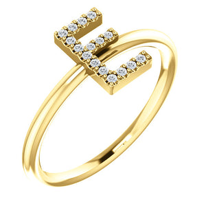 Initial Diamond Ring