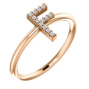 Initial Diamond Ring