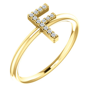 Initial Diamond Ring