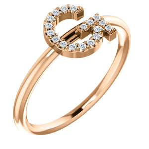 Initial Diamond Ring