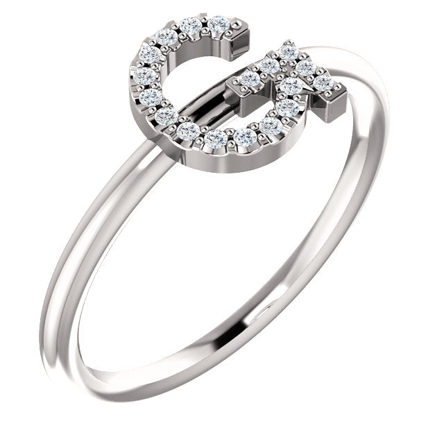 Initial Diamond Ring