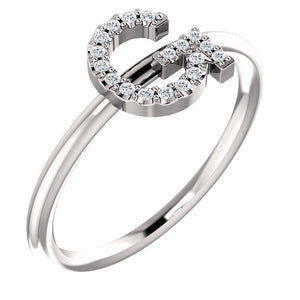 Initial Diamond Ring