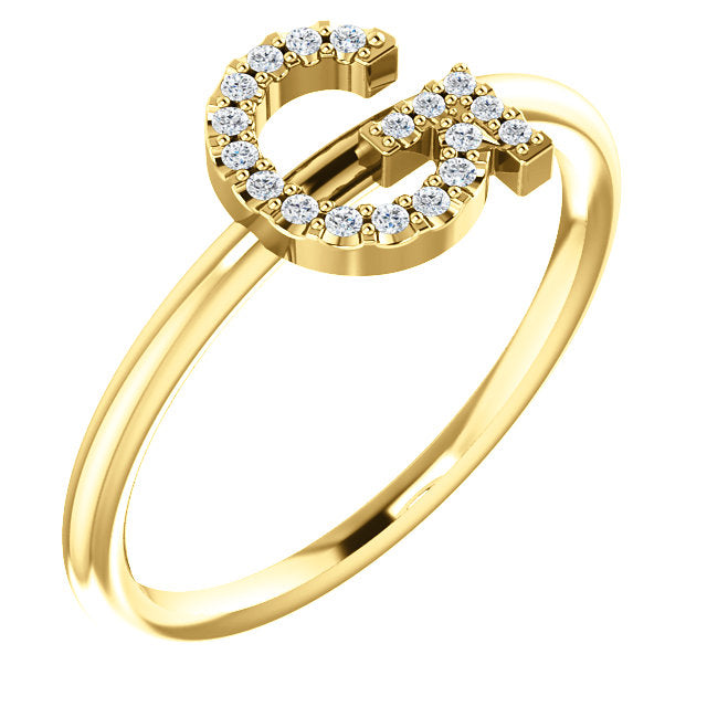 Initial Diamond Ring