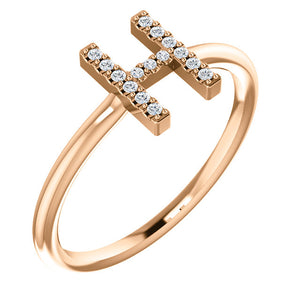 Initial Diamond Ring
