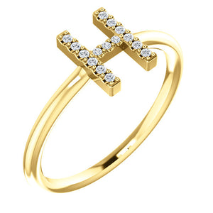 Initial Diamond Ring