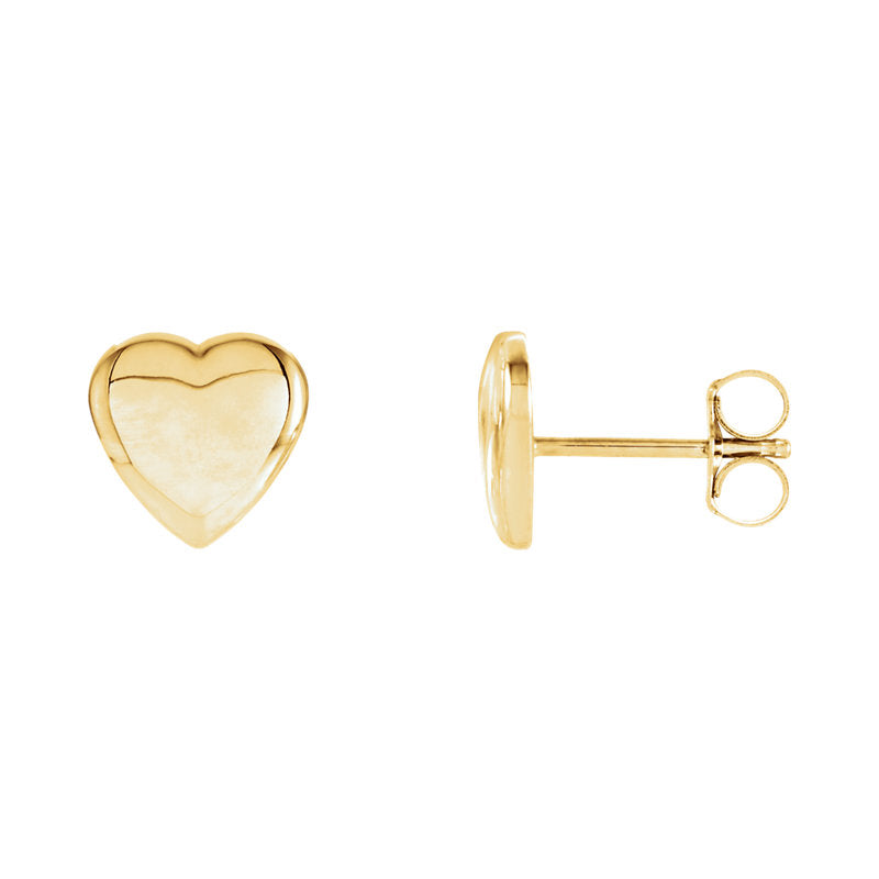 yellow gold stud earrings