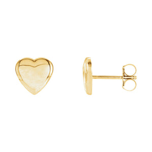 yellow gold stud earrings