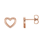 white heart earrings