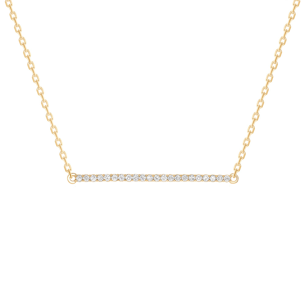 Horizontal Diamond Bar Necklace