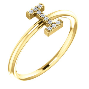 Initial Diamond Ring