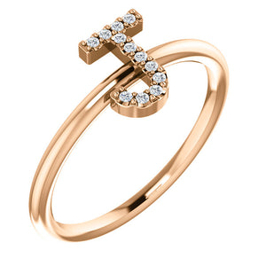 Initial Diamond Ring