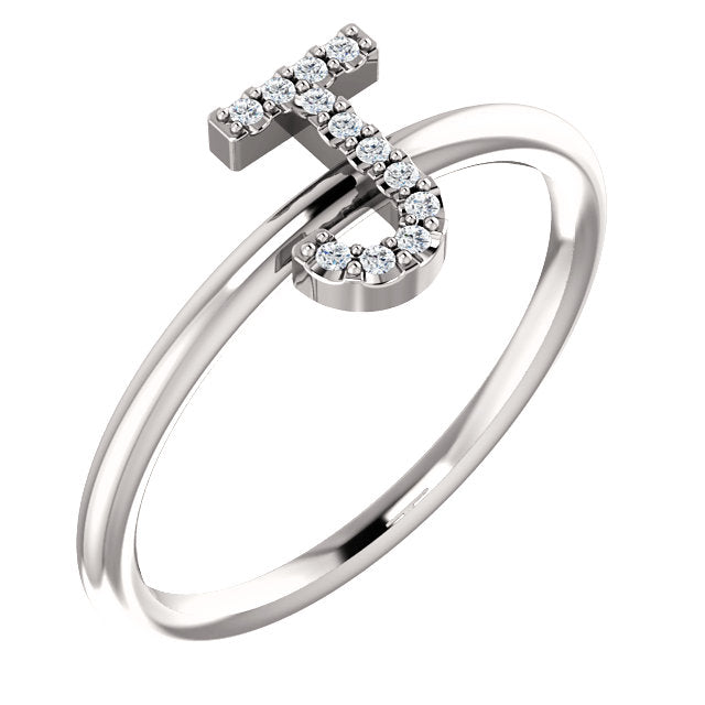 Initial Diamond Ring