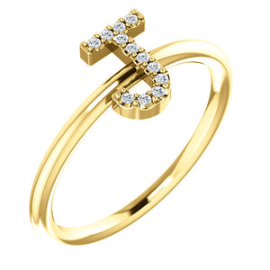 Initial Diamond Ring