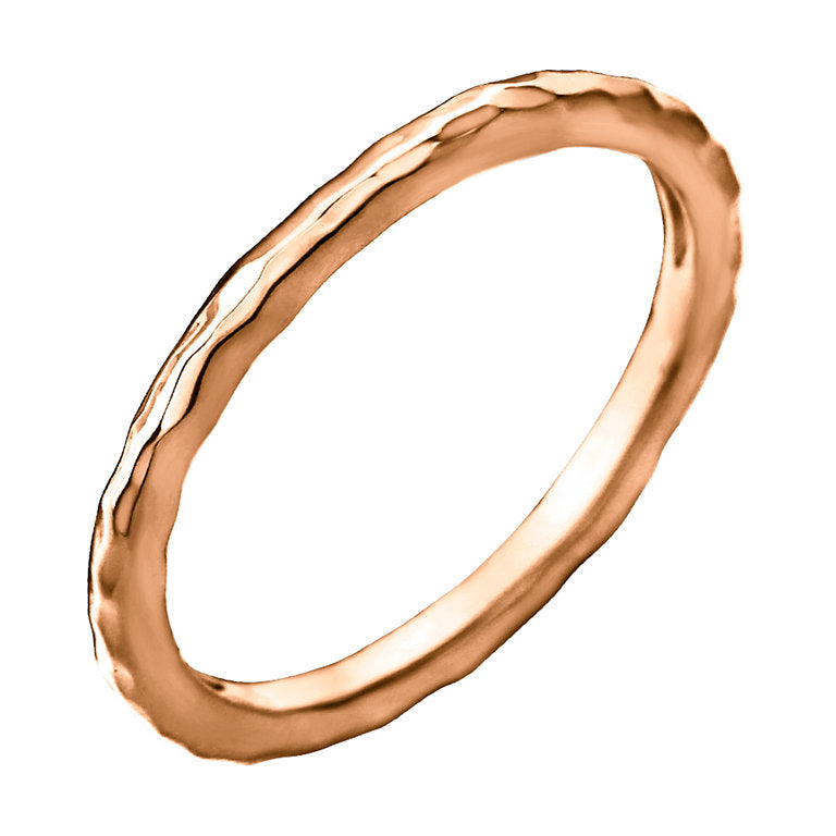 Jagged Edge Rose Gold Ring Band