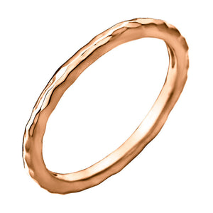 Jagged Edge Rose Gold Ring Band