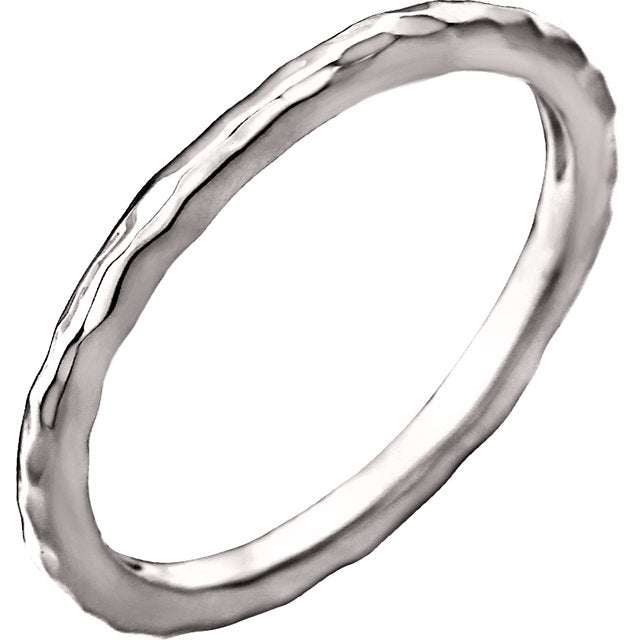 White Gold Jagged Edges Ring