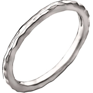 White Gold Jagged Edges Ring