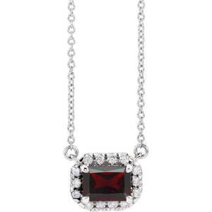 Birth Stone Diamond Necklace