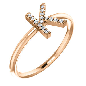 Initial Diamond Ring