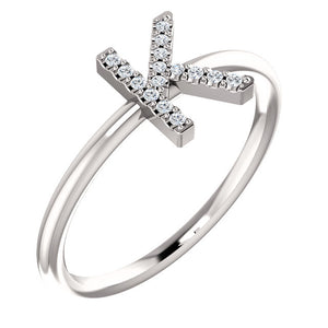 Initial Diamond Ring