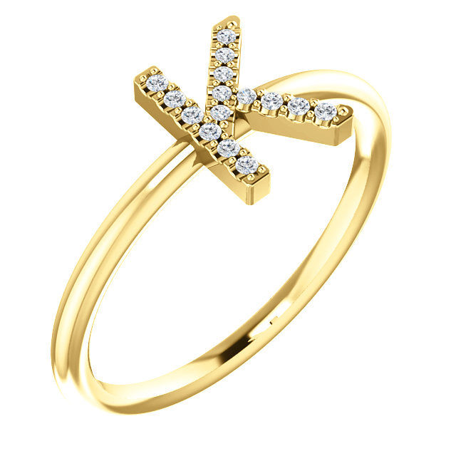 Initial Diamond Ring