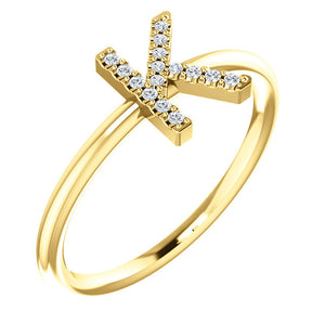 Initial Diamond Ring