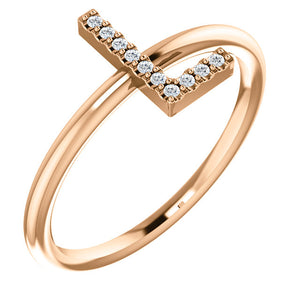 Initial Diamond Ring
