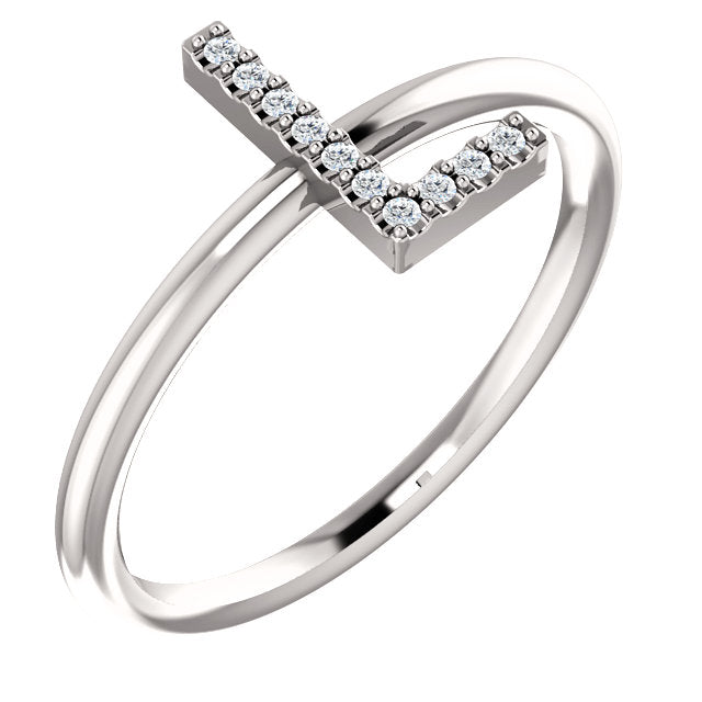 Initial Diamond Ring