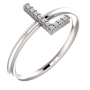 Initial Diamond Ring
