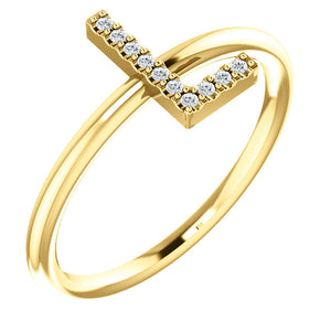 Initial Diamond Ring