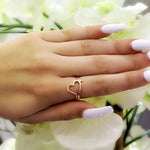 rose gold heart ring