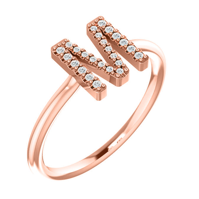 Initial Diamond Ring