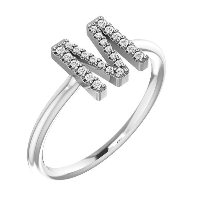 Initial Diamond Ring