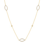 Marquise Diamond necklace yellow gold