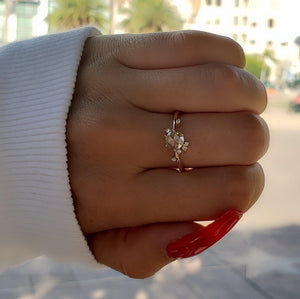 cluster diamond ring