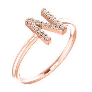 Initial Diamond Ring