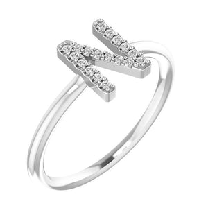 Initial Diamond Ring