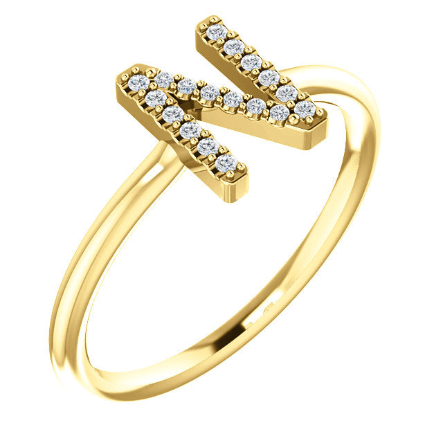 Initial Diamond Ring