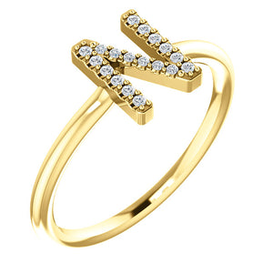 Initial Diamond Ring