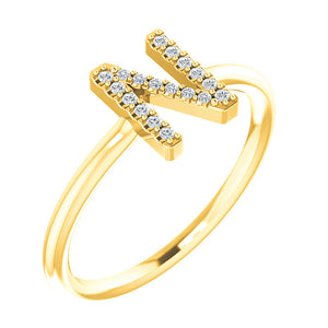 Initial Diamond Ring