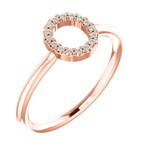 Initial Diamond Ring