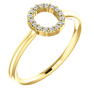 Initial Diamond Ring