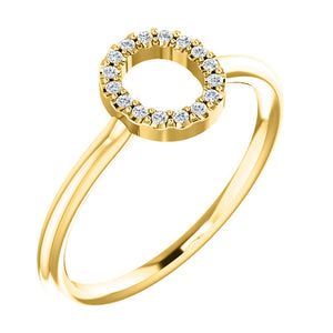 Initial Diamond Ring
