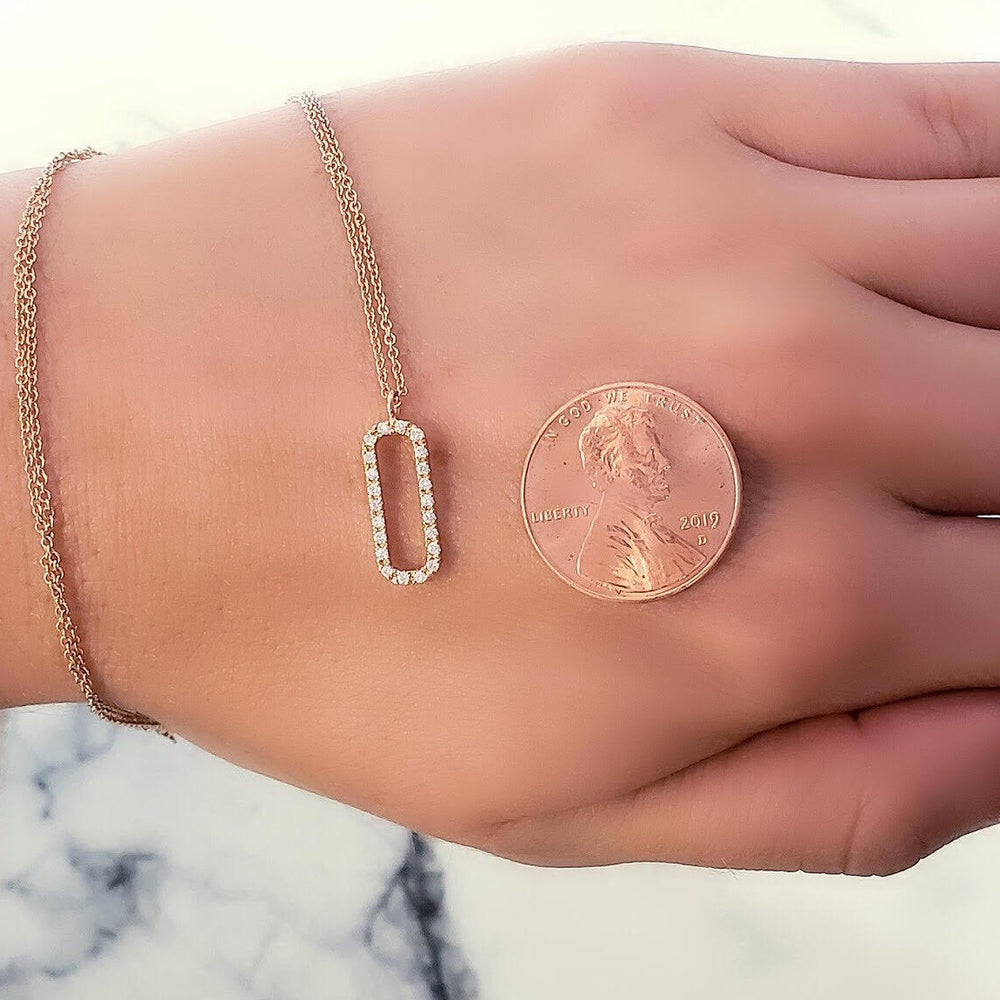 open bar diamond necklace