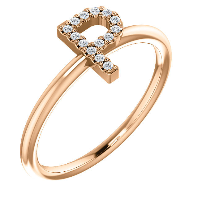 Initial Diamond Ring