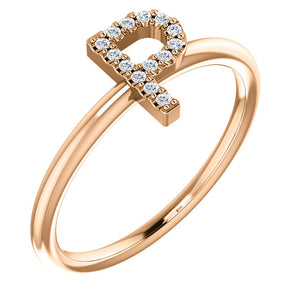 Initial Diamond Ring