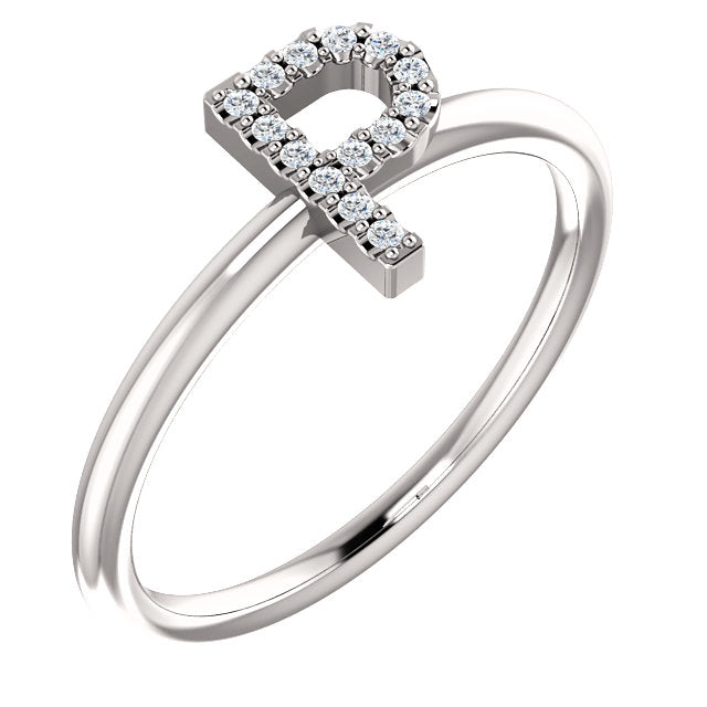 Initial Diamond Ring
