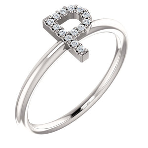 Initial Diamond Ring