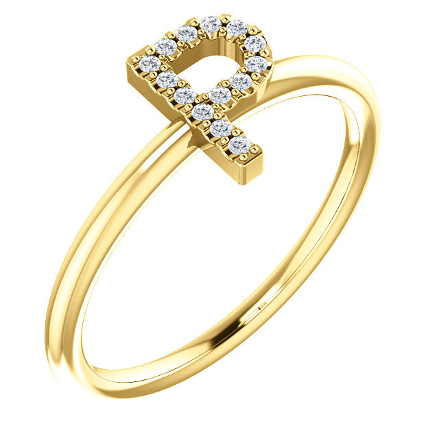 Initial Diamond Ring